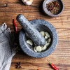 Sheli retro kitchen household grinder stone mortar manual garlic pounder masher pestle garlic masher granite pestle