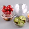 Disposable bowl Crystal bowl Thickened disposable lunch box Aviation bowl Hard plastic ice powder soup bowl Transparent dessert bowl Disposable tableware set 300ml crystal bowl + cup + PS spoon + bone plate (100 sets)