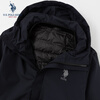 U.S. POLO ASSN. Down jacket men's winter coat men's light and warm business casual short hooded top