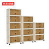 Jingdong-made installation-free storage cabinet with wheels, foldable magnetic large-capacity storage cabinet, bedside table, 55cm wide, five layers