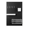 Perforated board custom accessories universal hanging board storage rack hook hanging basket storage box wall punch-free suitable for home black width 80CM height 49CM