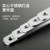 Jingluo KCAA-585 thickened stainless steel corner code one-word connection piece furniture fastening connection corner code flat corner code with screws 2 holes 36*16mm*1.8mm 20 pcs