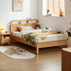 Lin's home bed children's bed girl boy bed log style bedroom small apartment single bed 1.2 meters bed KN4A