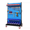 KINKOCCL hardware tool rack multi-functional tool storage rack mobile organizer workshop hole board storage display rack four-layer double-sided mobile and customizable