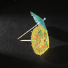 Bar Soul Creative Cocktail Decorative Sticks Small Paper Umbrella Umbrella Shape Painted Bamboo Sticks Bar Gadgets Western Food Pastries Pineapple Shape 50 Count