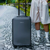 TUPLUS Instant Series Aluminum-Magnesium Alloy Business Luggage Trolley Case Password Lock Suitcase Metal Box Dark Space Gray-20 Inch Standing Front Opening Cover