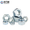 Guwanji iron galvanized hexagonal nuts, white zinc nuts, color zinc hexagonal bolts, screw caps, hardware accessories, fasteners, M6 100 pieces, grade 4 white zinc