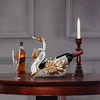 Red wine rack ornaments swan living room dining table wine holder high-end light luxury high-end atmospheric sideboard wine cabinet decoration carved swan wine rack copper color
