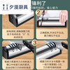 German imported quality German electric knife sharpener, fully automatic household quick sharpening artifact, stainless steel whetstone, scissors and kitchen knives, stainless steel model, electric knife sharpener + 3 grinding wheels (two for knife and scissors, two for charging and inserting)