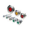 LED metal indicator light 6/8/10/12/16/19/22/25mm power supply waterproof signal light 6v12v24v220v red and green two-color common anode 12MM AC and DC 12V-24V