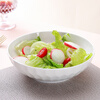 Sky Top ceramic large salad bowl serving bowl pure white relief bone china home hotel tableware 8-inch crystal series shallow bowl