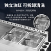 Yushang griddle fryer all-in-one machine gas teppanyaki iron plate outdoor equipment gas hand cake machine stall fryer 73 grilled oil double pot + noodle basket + oden + lid