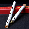 Shuhuai musical instrument (shuhuai) Shuhuai exquisite beginner's one-piece transverse flute bitter bamboo flute with teaching, zero-based entry-level musical instrument for adults and children, segmented version in F key (white)