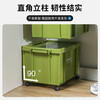 Jingdunjun green turnover box plastic storage box with lid storage box storage box storage box 710*480*380mm