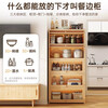 MIKEMIJIA solid wood sideboard wall storage cabinet integrated living room tea cabinet dining table side cabinet storage cabinet wall cabinet coffee cabinet three doors and one drawer wood color 60*30*129CM assembly (self-assembly)