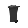 Supercloud 120L outdoor large trash can large with lid commercial outdoor sanitation hotel kitchen waste classification thickened large capacity plastic outdoor property other garbage black gray