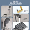 Tipai Gun Gray Bathroom Shower Set Rain Sprinkler Bathroom Hot and Cold Full Copper Mixing Valve Bathtub Faucet Black C Style (Square Sprinkler)