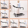 Youku treadmill household indoor walking machine small electric walking machine rehabilitation training fitness equipment for middle-aged and elderly people black adjustable speed + heart rate measurement + auxiliary belt