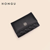 Honggu Women's Wallet Cowhide Wallet Women's Short Folding Diamond Coin Purse Small Bag New Year's Birthday Gift
