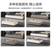 Xiangmengyuan slate coffee table plus height floor-standing coffee table living room home small apartment light luxury floor-standing coffee table TV cabinet combination Snow mountain white slate + gray cabinet 120*60cm coffee table