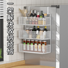 Zhizhi Yifan refrigerator storage rack side multi-functional hanging rack kitchen utensils without punching multi-layer cling film seasoning bottle storage rack black-three-layer large bold hook style