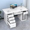KINKOCCL steel desk iron table staff desk financial desk with lock and drawer 1.4 meters five buckets and one empty