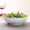 Sky Top ceramic large salad bowl serving bowl pure white relief bone china home hotel tableware 8-inch crystal series shallow bowl
