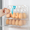 Sungsa refrigerator egg storage box food-grade crisper side door special storage egg rack flip egg tray transparent flip egg box can hold 30 pieces