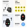 Newly upgraded multifunctional dual Bluetooth earphones, ultra-thin flip cover, NFC call payment, multifunctional TWS smart watch 2-in-1 sports blood pressure and blood oxygen sports new model, Supreme Edition - black and thick, offline payment + NFC access control, smart dual earphones music, call payment