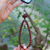 Runhuanian is suitable for Indian lobular red sandalwood mobile phone chain lanyard short Chinese style mobile phone pendant anti-lost rope wrist rope main picture style