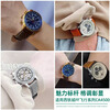 Hengdili adapts to Citizen watch strap FF series CA4500-16X/CA4503 4505 watch strap genuine leather cowhide bracelet accessories khaki white line-no buckle 22mm