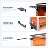 Corini Tool Cart Auto Repair Cart Cold-rolled Steel Combination Lock Drawer Tool Box Storage Cabinet Orange Gray Color ZKX-713H Can Be Customized
