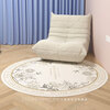 LULUDANY round carpet computer chair gaming chair rocking chair wooden floor protection pad living room bedroom swivel chair protection pad Trend Bear diameter 80CM