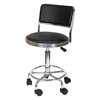 WST212 Employee Stool Backrest Swivel Lift Chair Workshop Laboratory Work Stool (Black - Backrest Wheel Model) Needs to be installed and customized by yourself