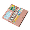 Viney cowhide wallet women's long large capacity multi-card slot multi-functional mother's clutch bag simple light luxury student coin purse pink retro women's wallet wallet