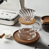 CLITON glass hand-brewed coffee pot with scale sharing pot drip filter coffee filter cup set for 1-4 people