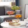 Junmo high-end light luxury multi-layer fruit plate rack home living room coffee table dried fruit snack display plate 2023 new fruit basket five-layer fruit basket three baskets with two plates champagne gold