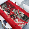 Lotto 2024 European Cup football tablecloth Argentina Messi football Champions League tablecloth theme bar theme restaurant cotton and linen Manchester United 180*135cm