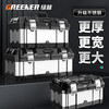 GREENER stainless steel tool box, industrial-grade multi-functional vehicle-mounted large hardware portable electrician household tool storage box flagship reinforced rib 22-inch stainless steel tool box