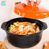 UMIZILI casserole high temperature resistant stew pot dry burning non-cracking household gas large capacity stew pot ceramic casserole commercial stone pot black stew pot 3300ML (suitable for 3-5 people)