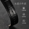 Istrap genuine leather strap for men and women crocodile pattern cowhide suitable for Tissot, Longines, Mido, Citizen, Casio dw, Seiko Seagull, Fiyada, Armani watch with Leloc bracelet, black same color thread丨gold pin buckle and dial interface width 16mm