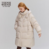 Teenie Weenie Goose Down Bear Winter College Style Down Jacket Casual Commuting Mid-length Jacket Women's Light Khaki L (170)