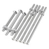 JINGGONG 304 stainless steel extended cross countersunk head screws flat head long screw rod with nut 6L M4*130 (5 sets)