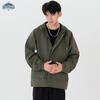 Dingfengbaoluo jacket men's autumn and winter loose trendy ins hooded workwear outdoor top YM9926 dark green XL