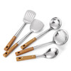 JIMANG spatula household colander cooking spatula kitchen spoon kitchen utensils spoon stainless steel frying spatula colander rice spoon four-piece set spatula + soup spoon + colander + rice spoon