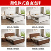 Nagaze Xuan bed, all solid wood bed, 100% pure solid wood, simple rental room, single bed, double bed, 1.8 meters, 2 meters, master bedroom king bed, walnut color single bed, 1.5*2 meters