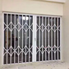 Yangtepai foldable new anti-theft window net balcony telescopic push-pull invisible indoor safety guardrail household gate large flower style white per square meter does not include installation and measurement fees
