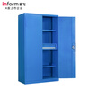 INFORM heavy-duty tool cabinet metal cabinet workshop double-door thickened tool cabinet mobile storage cabinet parts storage cabinet multi-functional tool cabinet with hanging plate, one drawer and two plates