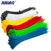 Hasdick Beijing Warehouse Distribution Colored Cable Ties Self-locking Nylon Cable Ties Cable Management Wire Bundling Ties 4*250mm (100 pieces) Red HKL-346
