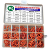 XMSJ cricket encyclopedia of constant pressure valve accessories sealing ring gasket o-ring oil-resistant and temperature-resistant o-ring waterproof fluorine rubber red silicone repair box set 225 pieces